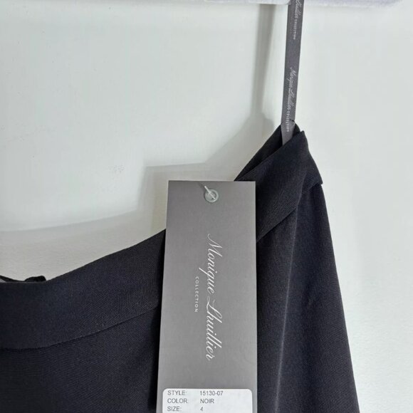 MONIQUE LHUILLIER Black Maxi Evening Skirt w. Train - Picture 6 of 7